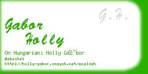 gabor holly business card